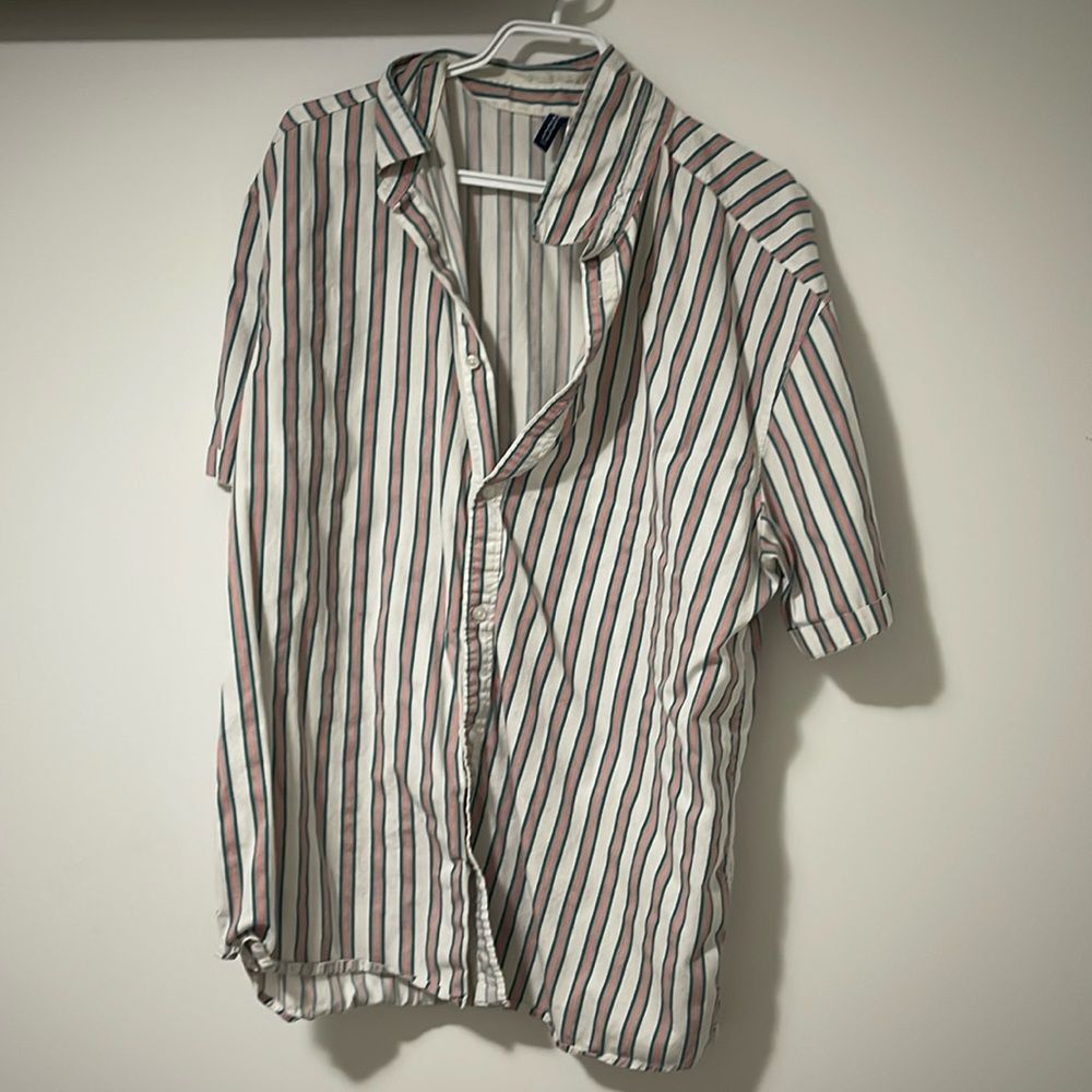 Striped button up